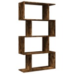 vidaXL Bibliotecă/separator 4 niveluri stejar fumuriu 70x24x129cm lemn vidaXL Bibliotecă/separator 4 niveluri stejar fumuriu 70x24x129cm lemn