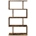 vidaXL Bibliotecă/separator 4 niveluri stejar fumuriu 70x24x129cm lemn vidaXL Bibliotecă/separator 4 niveluri stejar fumuriu 70x24x129cm lemn