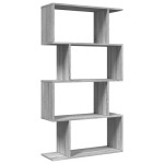 vidaXL Bibliotecă/separator 4 niveluri sonoma gri 70x24x129cm lemn