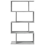 vidaXL Bibliotecă/separator 4 niveluri sonoma gri 70x24x129cm lemn