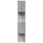 vidaXL Bibliotecă/separator 4 niveluri sonoma gri 70x24x129cm lemn