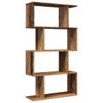 vidaXL Bibliotecă/separator 4 niveluri lemn vechi 70x24x129cm lemn