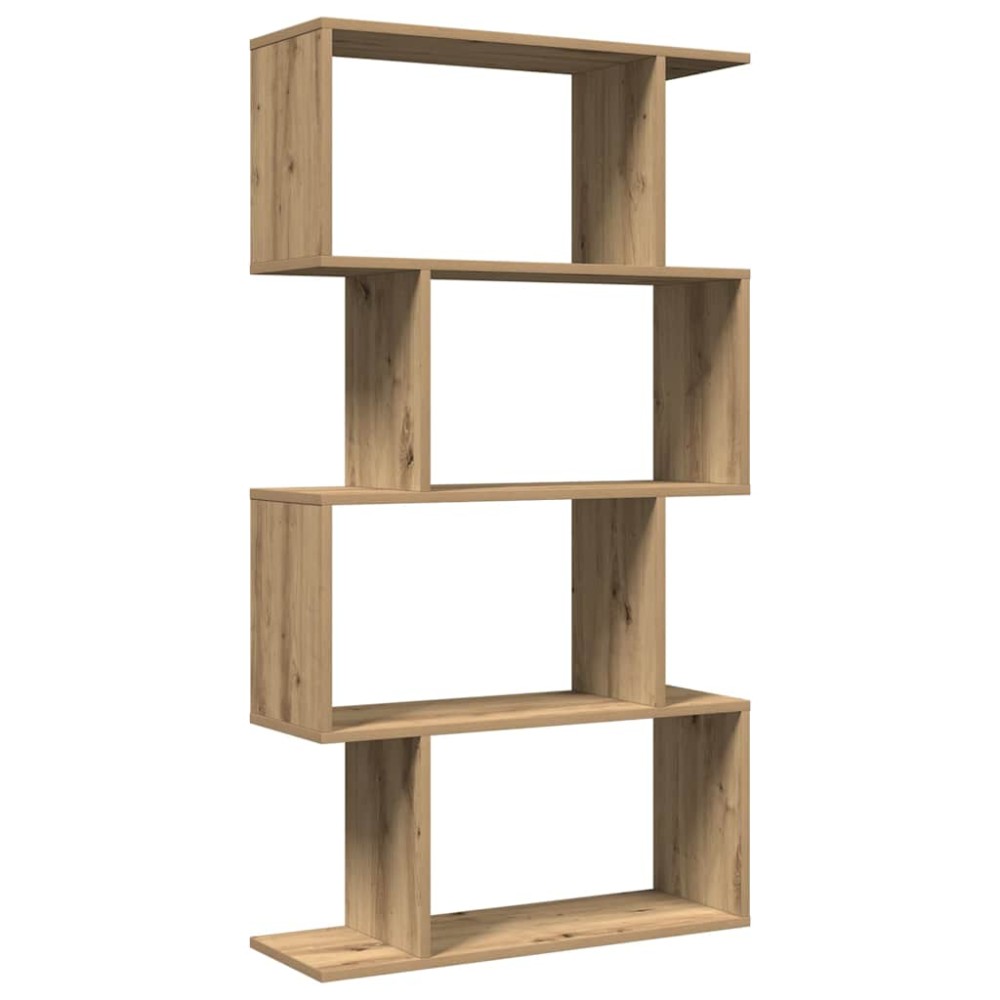 vidaXL Bibliotecă/separator 4 nivel stejar artizanal 70x24x129 cm lemn