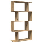 vidaXL Bibliotecă/separator 4 nivel stejar artizanal 70x24x129 cm lemn