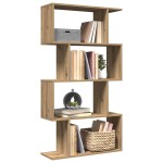 vidaXL Bibliotecă/separator 4 nivel stejar artizanal 70x24x129 cm lemn