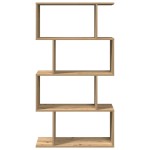 vidaXL Bibliotecă/separator 4 nivel stejar artizanal 70x24x129 cm lemn