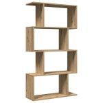 vidaXL Bibliotecă/separator 4 nivel stejar artizanal 70x24x129 cm lemn