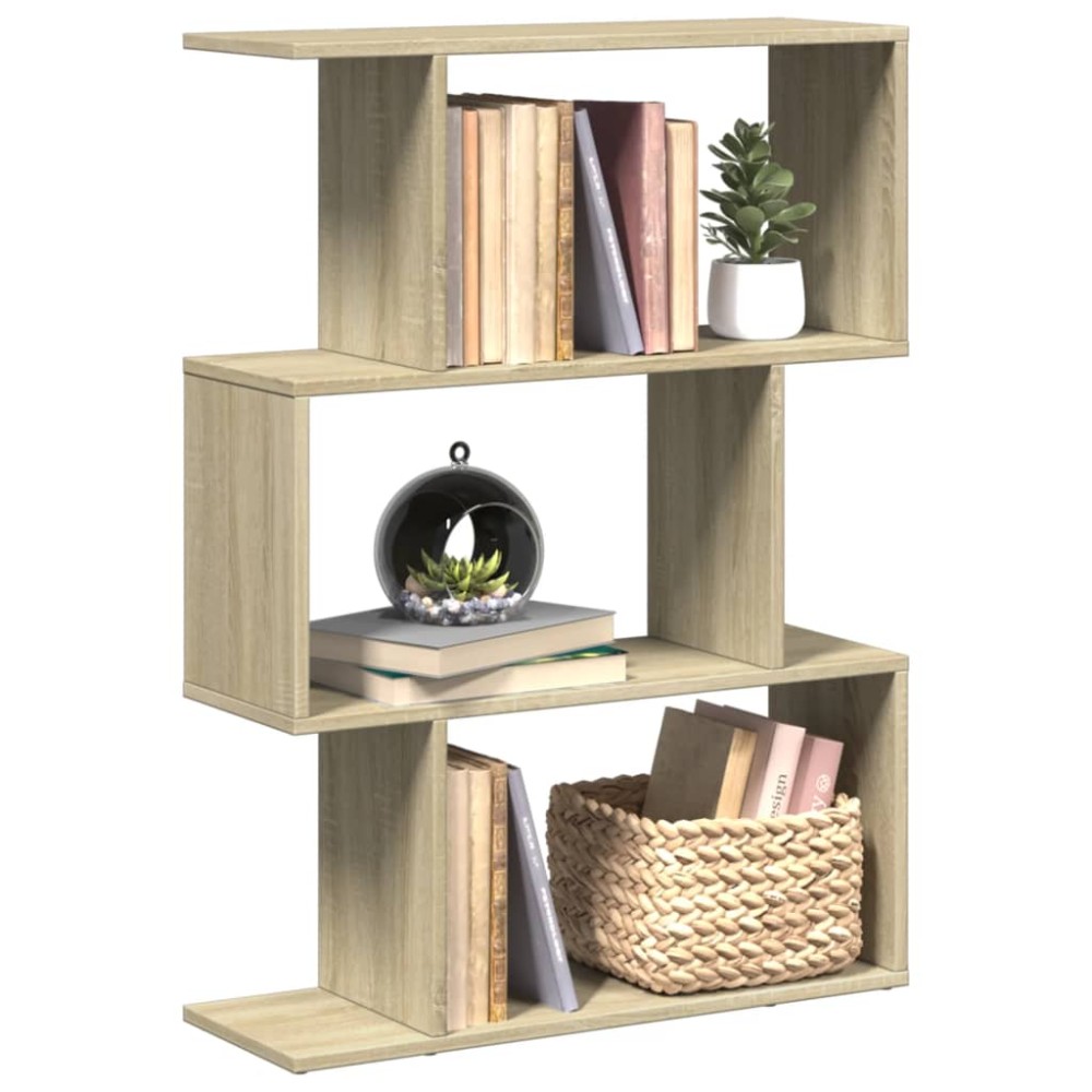 vidaXL Bibliotecă/separator 3 niveluri stejar sonoma 70x24x97 cm lemn