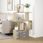 vidaXL Bibliotecă/separator 3 niveluri stejar sonoma 70x24x97 cm lemn