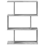 vidaXL Bibliotecă/separator 3 niveluri gri beton 70x24x97 cm lemn vidaXL Bibliotecă/separator 3 niveluri gri beton 70x24x97 cm lemn