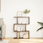 vidaXL Bibliotecă/separator 3 niveluri stejar fumuriu 70x24x97 cm lemn
