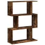 vidaXL Bibliotecă/separator 3 niveluri stejar fumuriu 70x24x97 cm lemn