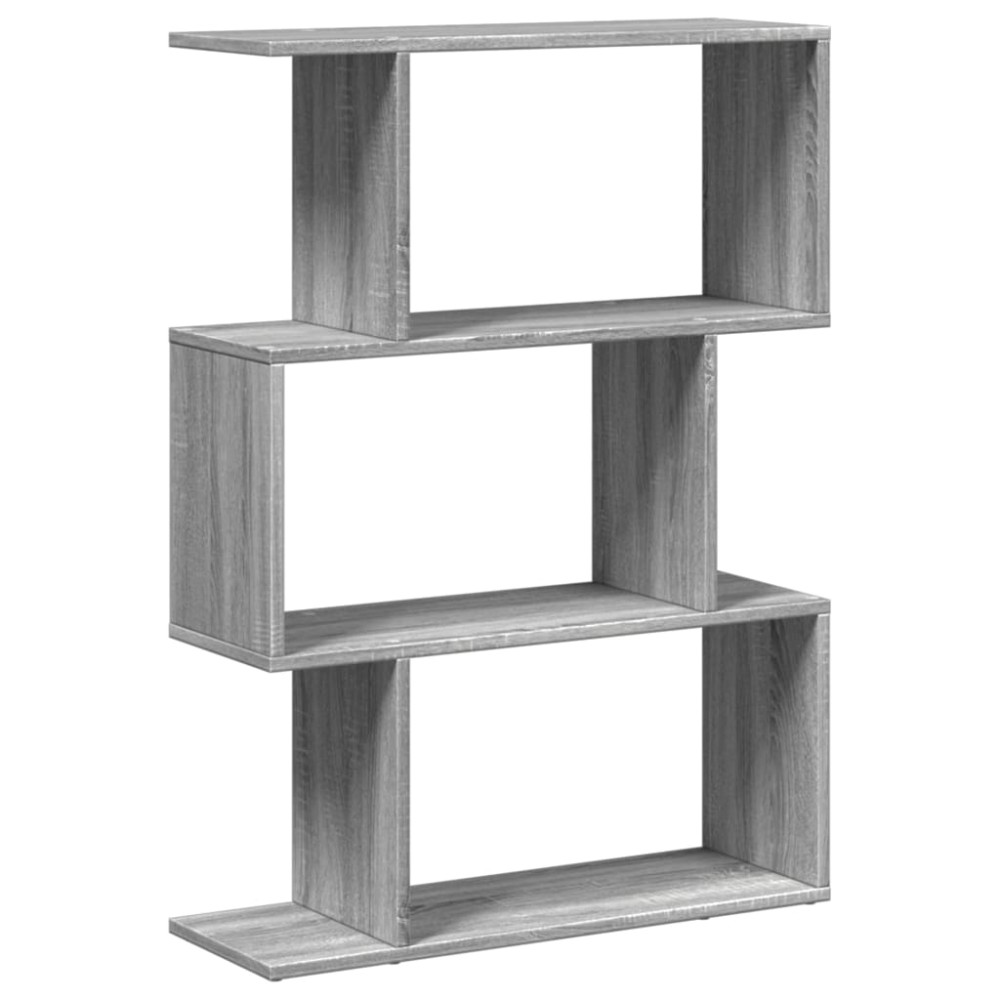 vidaXL Bibliotecă/separator 3 niveluri sonoma gri 70x24x97 cm lemn