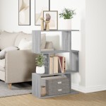 vidaXL Bibliotecă/separator 3 niveluri sonoma gri 70x24x97 cm lemn vidaXL Bibliotecă/separator 3 niveluri sonoma gri 70x24x97 cm lemn