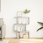 vidaXL Bibliotecă/separator 3 niveluri sonoma gri 70x24x97 cm lemn vidaXL Bibliotecă/separator 3 niveluri sonoma gri 70x24x97 cm lemn