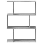 vidaXL Bibliotecă/separator 3 niveluri sonoma gri 70x24x97 cm lemn vidaXL Bibliotecă/separator 3 niveluri sonoma gri 70x24x97 cm lemn