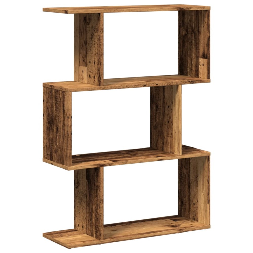 vidaXL Bibliotecă/separator 3 niveluri lemn vechi 70x24x97 cm lemn