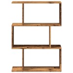 vidaXL Bibliotecă/separator 3 niveluri lemn vechi 70x24x97 cm lemn