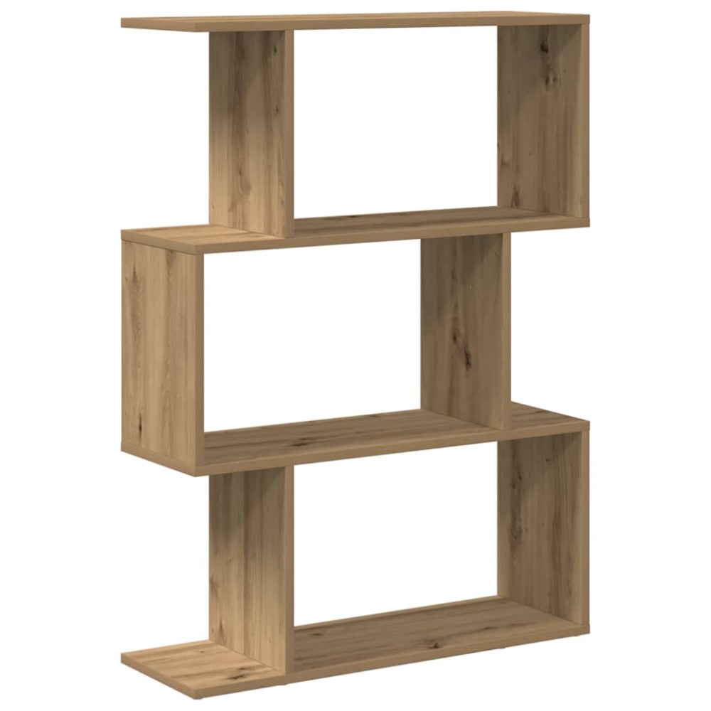 vidaXL Bibliotecă/separator 3 nivel stejar artizanal 70x24x97 cm lemn