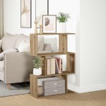 vidaXL Bibliotecă/separator 3 nivel stejar artizanal 70x24x97 cm lemn
