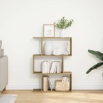 vidaXL Bibliotecă/separator 3 nivel stejar artizanal 70x24x97 cm lemn