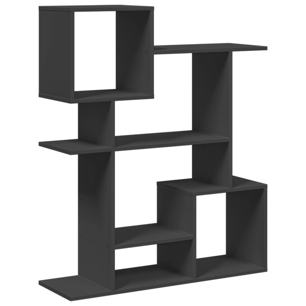 vidaXL Bibliotecă/separator cameră negru 92x29x112 cm lemn prelucrat