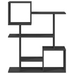 vidaXL Bibliotecă/separator cameră negru 92x29x112 cm lemn prelucrat