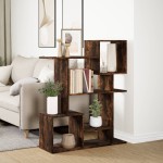 vidaXL Bibliotecă/separator cameră stejar fumuriu 92x29x112 cm lemn vidaXL Bibliotecă/separator cameră stejar fumuriu 92x29x112 cm lemn