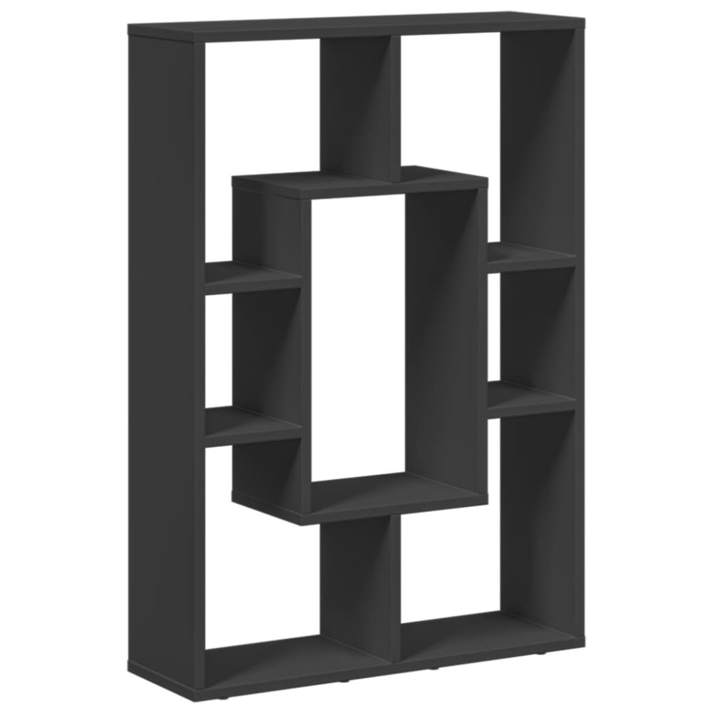 vidaXL Bibliotecă, negru, 63x20x90 cm, lemn prelucrat