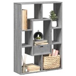 vidaXL Bibliotecă, gri sonoma, 63x20x90 cm, lemn prelucrat vidaXL Bibliotecă, gri sonoma, 63x20x90 cm, lemn prelucrat
