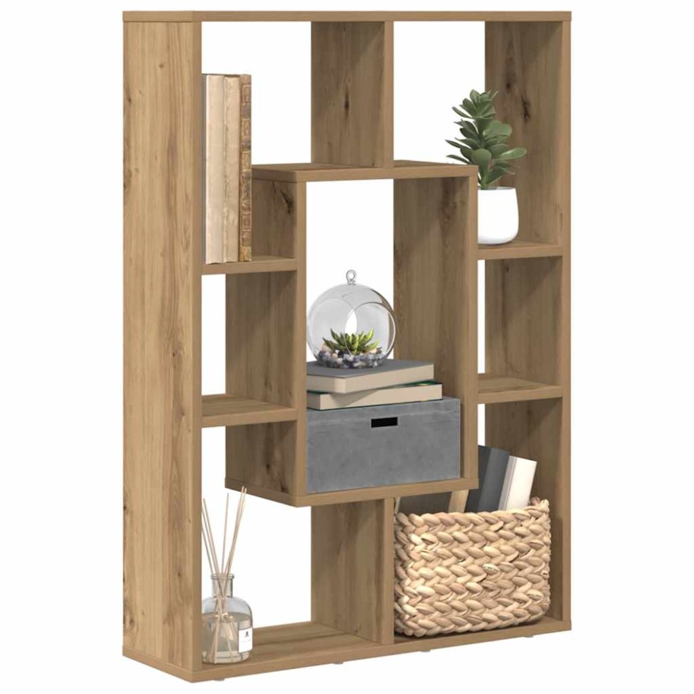 vidaXL Bibliotecă, stejar artizanal, 63x20x90 cm, lemn prelucrat