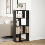 vidaXL Bibliotecă, negru, 60x20x120 cm, lemn prelucrat