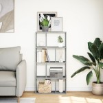 vidaXL Bibliotecă, gri beton, 60x20x120 cm, lemn prelucrat vidaXL Bibliotecă, gri beton, 60x20x120 cm, lemn prelucrat