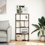 vidaXL Bibliotecă, stejar fumuriu, 60x20x120 cm, lemn prelucrat vidaXL Bibliotecă, stejar fumuriu, 60x20x120 cm, lemn prelucrat