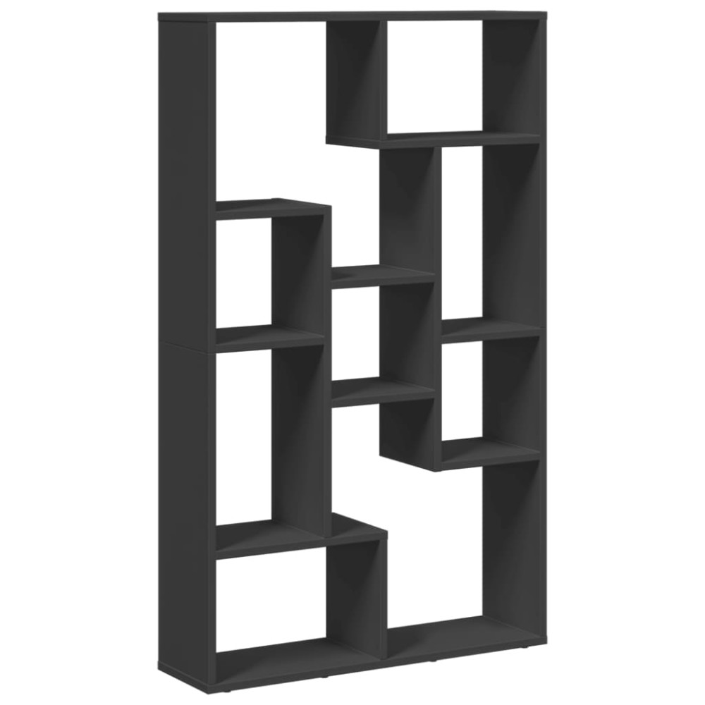 vidaXL Bibliotecă, negru, 72x20x120 cm, lemn prelucrat