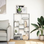 vidaXL Bibliotecă, gri beton, 72x20x120 cm, lemn prelucrat vidaXL Bibliotecă, gri beton, 72x20x120 cm, lemn prelucrat