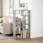 vidaXL Bibliotecă, gri beton, 72x20x120 cm, lemn prelucrat vidaXL Bibliotecă, gri beton, 72x20x120 cm, lemn prelucrat