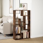 vidaXL Bibliotecă, stejar fumuriu, 72x20x120 cm, lemn prelucrat vidaXL Bibliotecă, stejar fumuriu, 72x20x120 cm, lemn prelucrat
