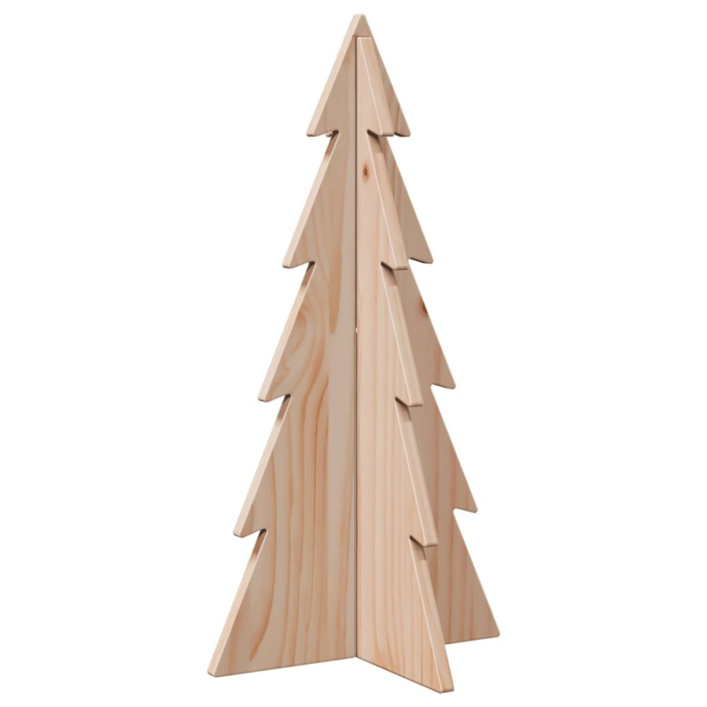 vidaXL Brad de Crăciun decorativ, 59,5 cm, lemn de pin masiv