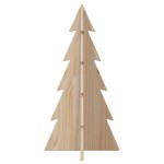vidaXL Brad de Crăciun decorativ, 59,5 cm, lemn de pin masiv