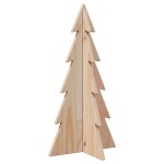 vidaXL Brad de Crăciun decorativ, 59,5 cm, lemn de pin masiv