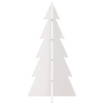vidaXL Brad de Crăciun decorativ, alb, 59,5 cm, lemn de pin masiv