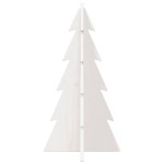 vidaXL Brad de Crăciun decorativ, alb, 59,5 cm, lemn de pin masiv