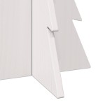 vidaXL Brad de Crăciun decorativ, alb, 59,5 cm, lemn de pin masiv