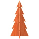 vidaXL Brad de Crăciun decorativ, maro ceruit, 59,5 cm, lemn pin masiv vidaXL Brad de Crăciun decorativ, maro ceruit, 59,5 cm, lemn pin masiv