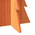 vidaXL Brad de Crăciun decorativ, maro ceruit, 59,5 cm, lemn pin masiv vidaXL Brad de Crăciun decorativ, maro ceruit, 59,5 cm, lemn pin masiv
