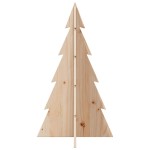 vidaXL Brad de Crăciun din lemn decorativ, 80 cm, lemn de pin masiv vidaXL Brad de Crăciun din lemn decorativ, 80 cm, lemn de pin masiv