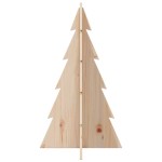 vidaXL Brad de Crăciun din lemn decorativ, 80 cm, lemn de pin masiv vidaXL Brad de Crăciun din lemn decorativ, 80 cm, lemn de pin masiv