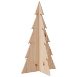 vidaXL Brad de Crăciun din lemn decorativ, 80 cm, lemn de pin masiv vidaXL Brad de Crăciun din lemn decorativ, 80 cm, lemn de pin masiv