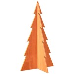 vidaXL Brad de Crăciun decorativ, maro ceruit, 80 cm, lemn pin masiv vidaXL Brad de Crăciun decorativ, maro ceruit, 80 cm, lemn pin masiv